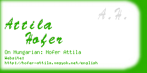 attila hofer business card